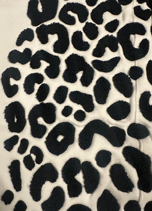 Leopard Baggy Sweats (White)