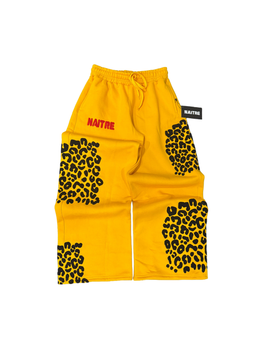 Leopard Baggy Sweats (Yellow)